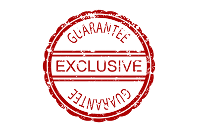 Exclusive guarantee rubber stamp vector