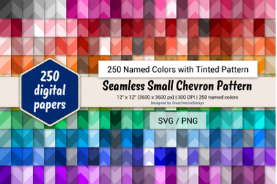 Seamless Small Chevron Digital Paper - 250 Colors Tinted