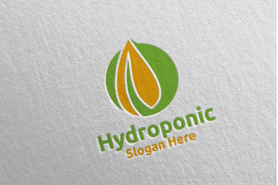 Water Hydroponic Botanical Gardener Logo Design 87