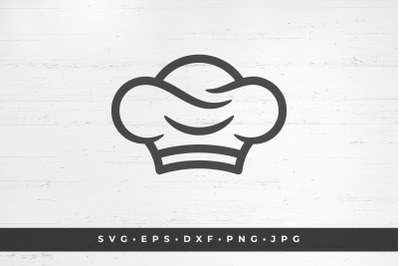 Chef Hat Silhouette Vector Illustration