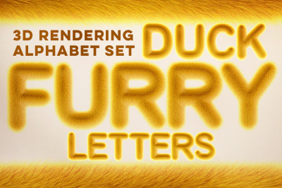 Duck 3D Furry Letters Pack