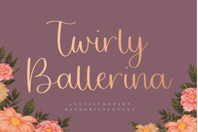 Twirly Ballerina Lovely Modern Handwritten Font