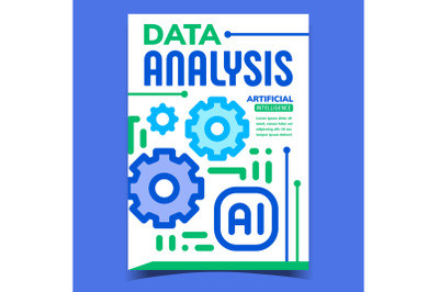 Data Analysis Information Advertise Poster Vector