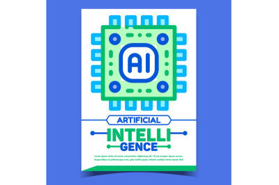 Ai Artificial Intelligence Advertise Banner Vector