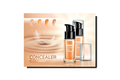 Concealer Tonal Cream Promotional Poster Vector