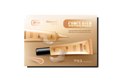 Concealer Skin Package Promotional Banner Vector