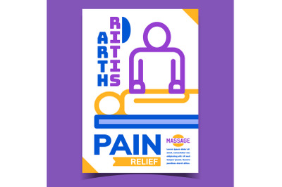 Arthritis Pain Relief Advertising Banner Vector