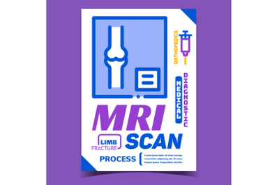 Mri Scan Medical Process Advertising Banner Vector