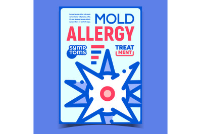 Mold Allergy Creative Advertising Banner Vector