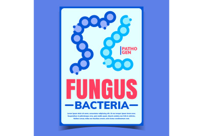 Fungus Bacteria Creative Advertising Banner Vector