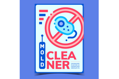 Mold Cleaner Creative Advertising Poster Vector