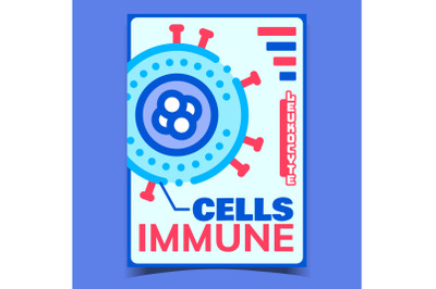 Immune Cells Creative Advertising Banner Vector