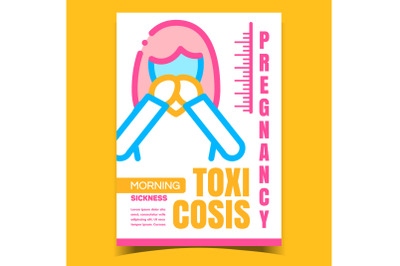 Pregnancy Toxicosis Advertising Banner Vector