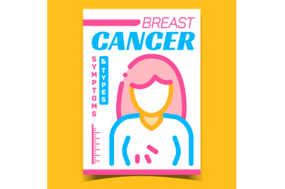 Breast Cancer Creative Advertising Poster Vector