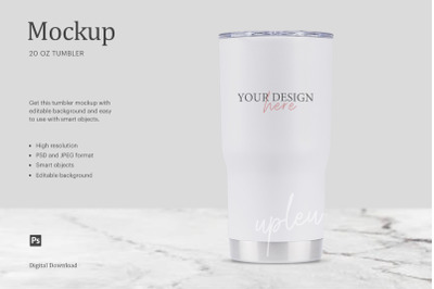 Tumbler 20oz Mockup&2C; Sublimation Mockup Tumbler