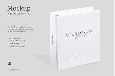 3 Ring Binder 1.5&amp;quot; Mockup&2C; Sublimation Mockup Binder