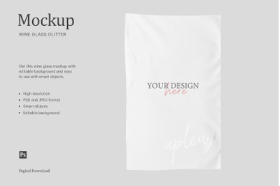 15&amp;quot;x25&amp;quot; Towel Velour Mockup&2C; Sublimation Velour Kitchen Towel Mockup