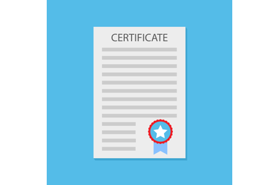 Certificate diploma flat