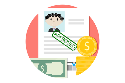 Icon of approved loan or credit