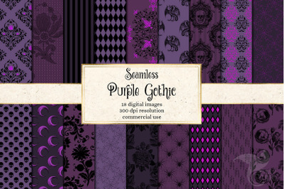 Purple Gothic Digital Paper