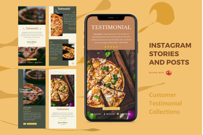 Testimonial collections instagram stories and posts powerpoint templat