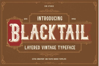 Blacktail-Layered Vintage Font