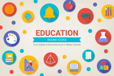 Round Education Icons