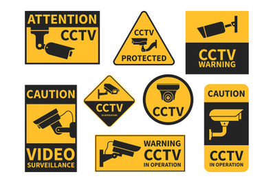 Cctv stickers. Various security camera equipment&2C; video surveillance f