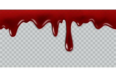 Dripping blood. Current red liquid&2C; paint flow and drops for halloween