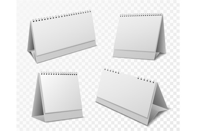 Calendar mockup. Blank organizer with white paper pages for event remi