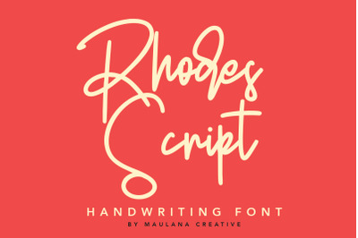 Rhodes Modern Script Signature Font