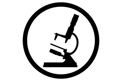 Microscope icon black white