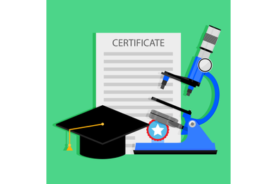 Diploma science degree concept