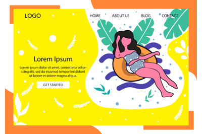 Landing Page Fashion Girl in Summer