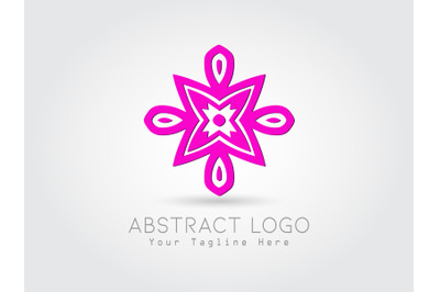 Logo Abstract Pink Color Design