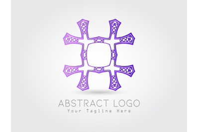 Logo Abstract Gradation Purlple Color Design