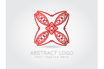 Logo Abstract Gradation Red Color