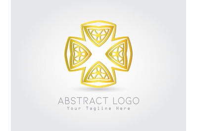 Logo Abstract Gold Color Design