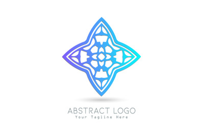 Logo Abstract Gradation Blue Color