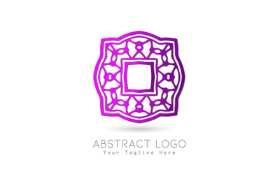 Logo Abstract Gradation Purple Color Design