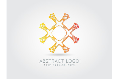 Logo Abstract Gold Color Design