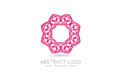 Logo Abstract Pink Color Design