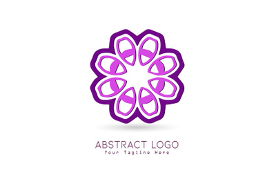 Logo Abstract Purple Color Design