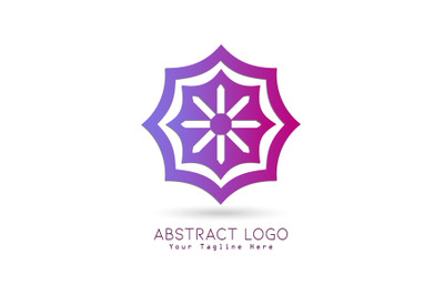 Logo Abstract Gradation Pink Purple Color