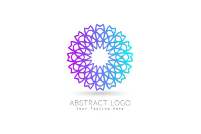 Logo Abstract Gradation Blue Purple Color Design