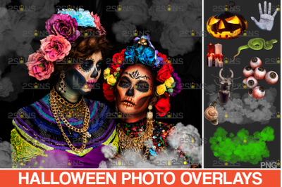 31 Photoshop overlay &amp; Halloween png overlays