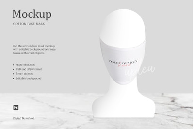 Face Mask Mockup, Sublimation Mockup Face Mask