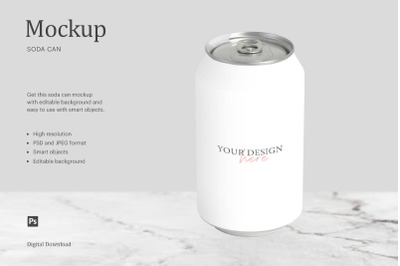 Soda Can Mockup, Sublimation Soda Can Mockup