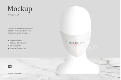 Face Mask Mockup&2C; Sublimation Mockup Face Mask