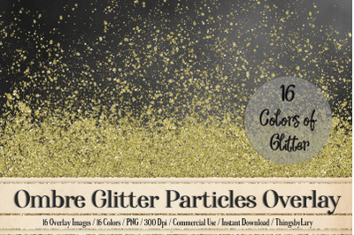 16 Ombre Glitter Confetti Particles splatter splash Overlays